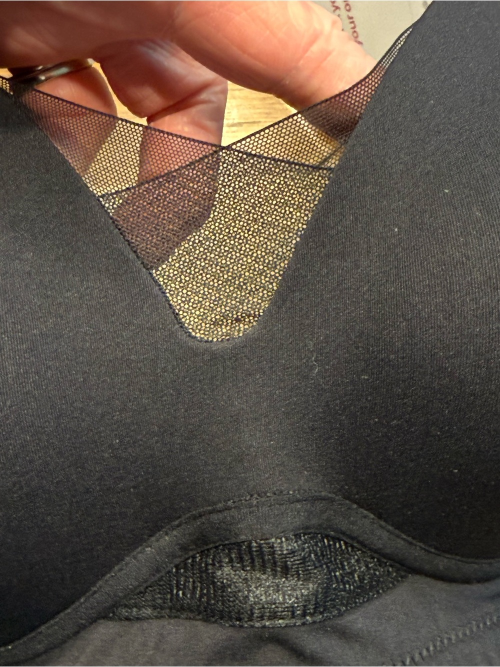Sona Shape Everyday Wireless Black Bra with Mesh Accent new with tag - Picture 9 of 10